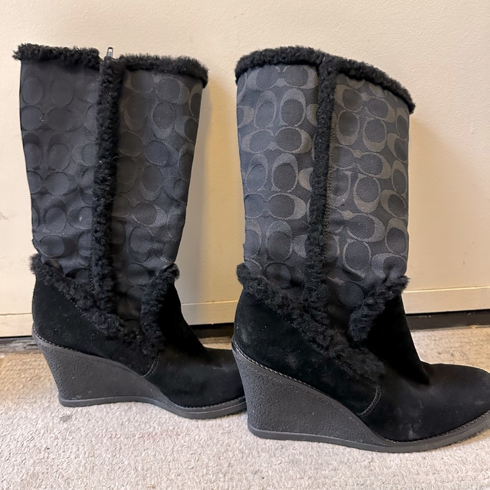 Coach Jordana Platform Boot (8M) black